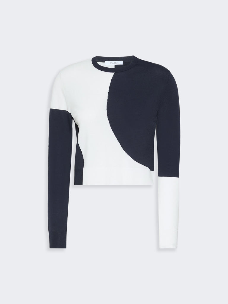 max mara slim-fit viscose crepe sweater