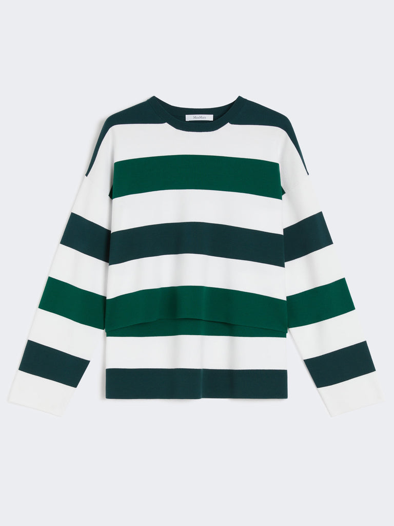 Stretch viscose boxy sweater