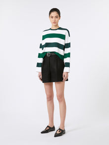 Stretch viscose boxy sweater