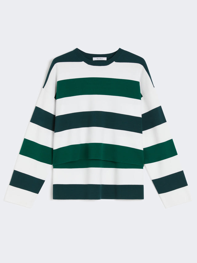 Stretch viscose boxy sweater