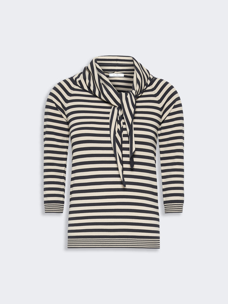 max mara الفيسكوز يارن سترة مع وشاح تفصيل