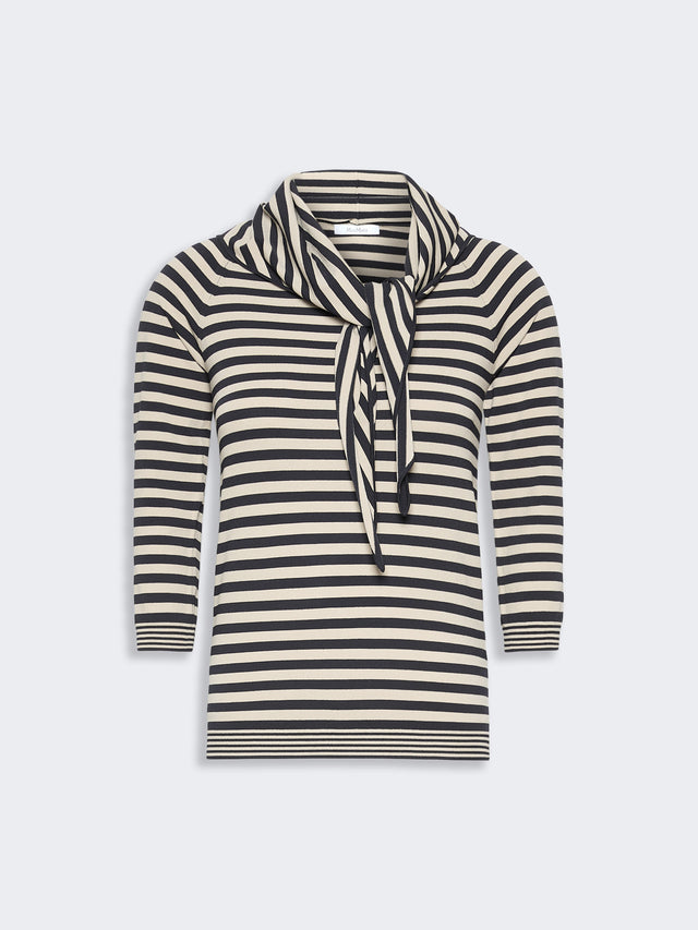 max mara viscose yarn sweater with scarf detail for women