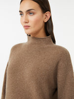 Boxy jumper in stretch cashmere yarn