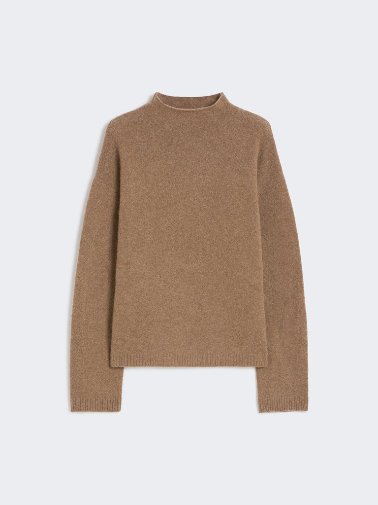 Boxy jumper in stretch cashmere yarn