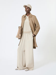 Cashmere And Silk Yarn Sweater for Women - Stone - Max Mara KSA