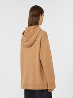 Wool and cashmere hooded sweatshirt