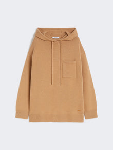 Wool and cashmere hooded sweatshirt