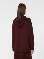 Wool and cashmere hooded sweatshirt