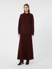 Wool and cashmere hooded sweatshirt