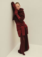 Wool and cashmere hooded sweatshirt