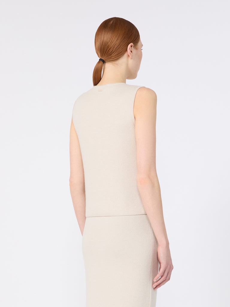 max mara sleeveless wool and cashmere sweater