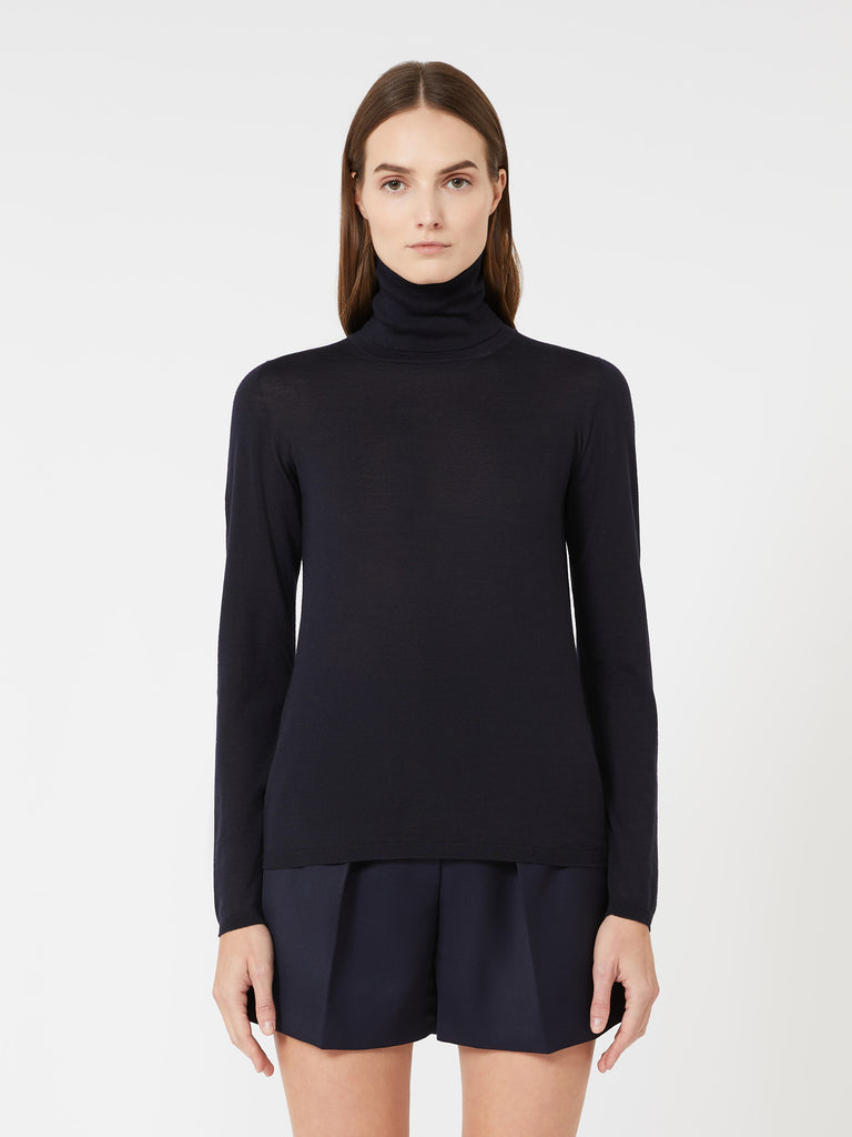 Wool knit turtleneck jumper