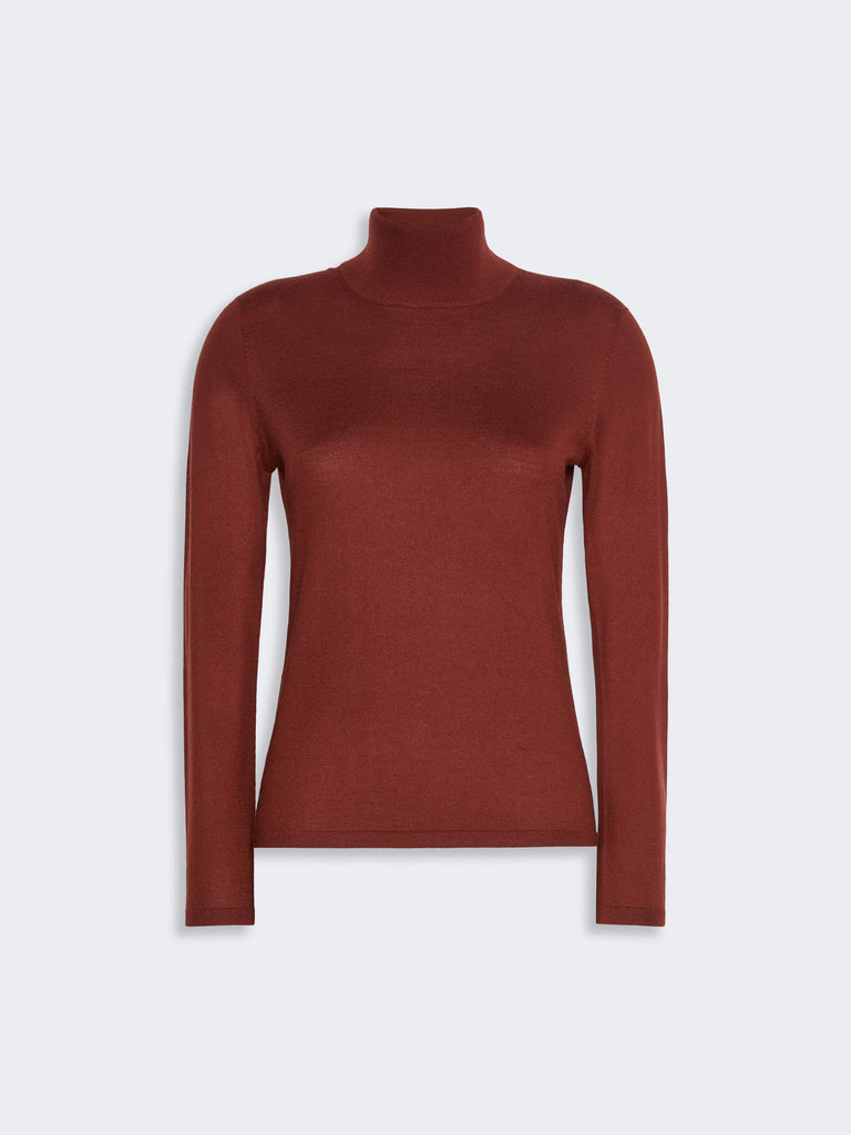 max mara كنزة بياقة عالية من خيوط الكشمير