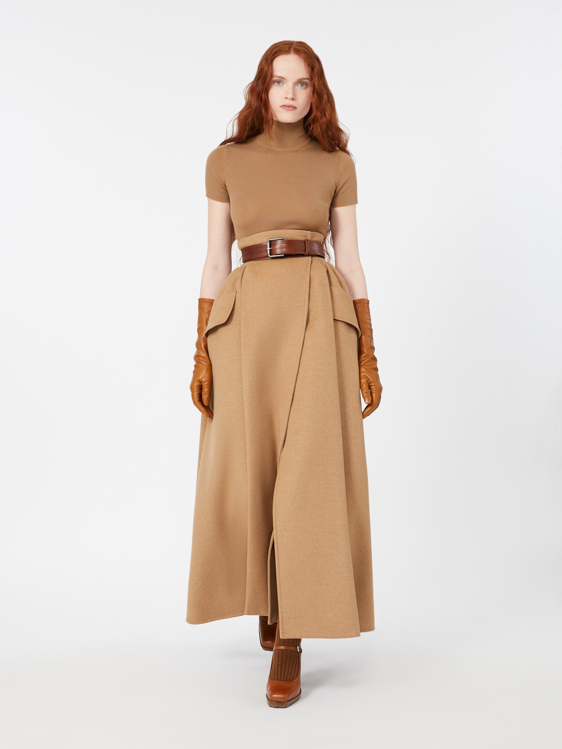 Wool knit turtleneck jumper