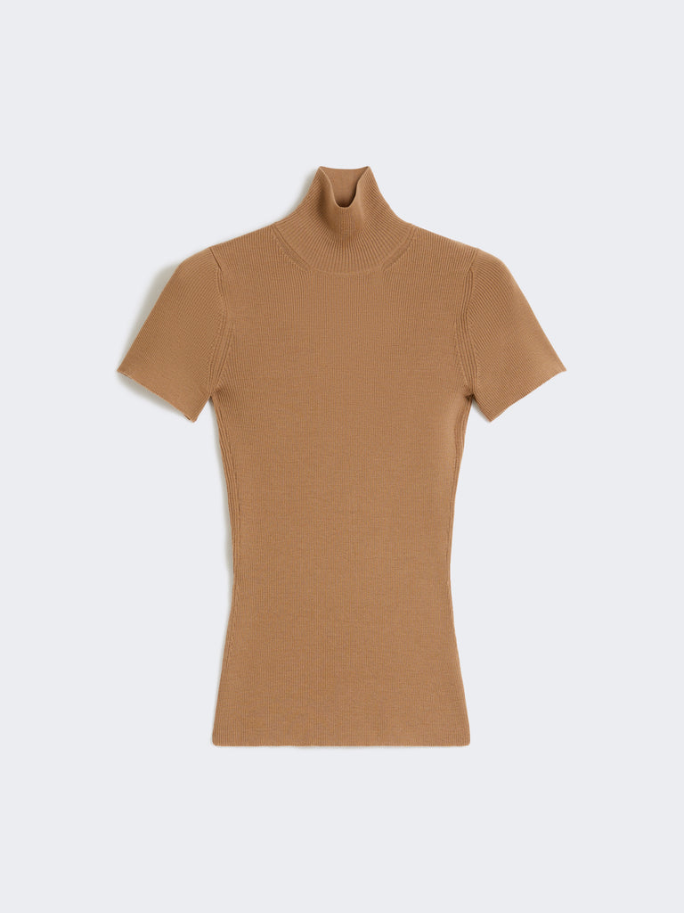 Wool knit turtleneck jumper