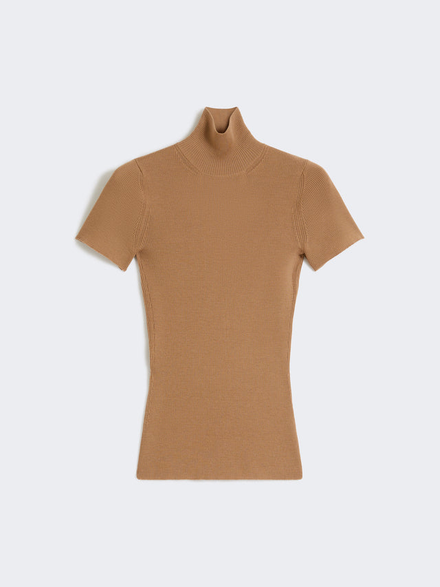 Wool knit turtleneck jumper