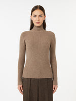 Wool and cashmere ribbed turtleneck