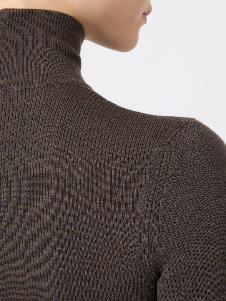 max mara wool yarn polo-neck sweater
