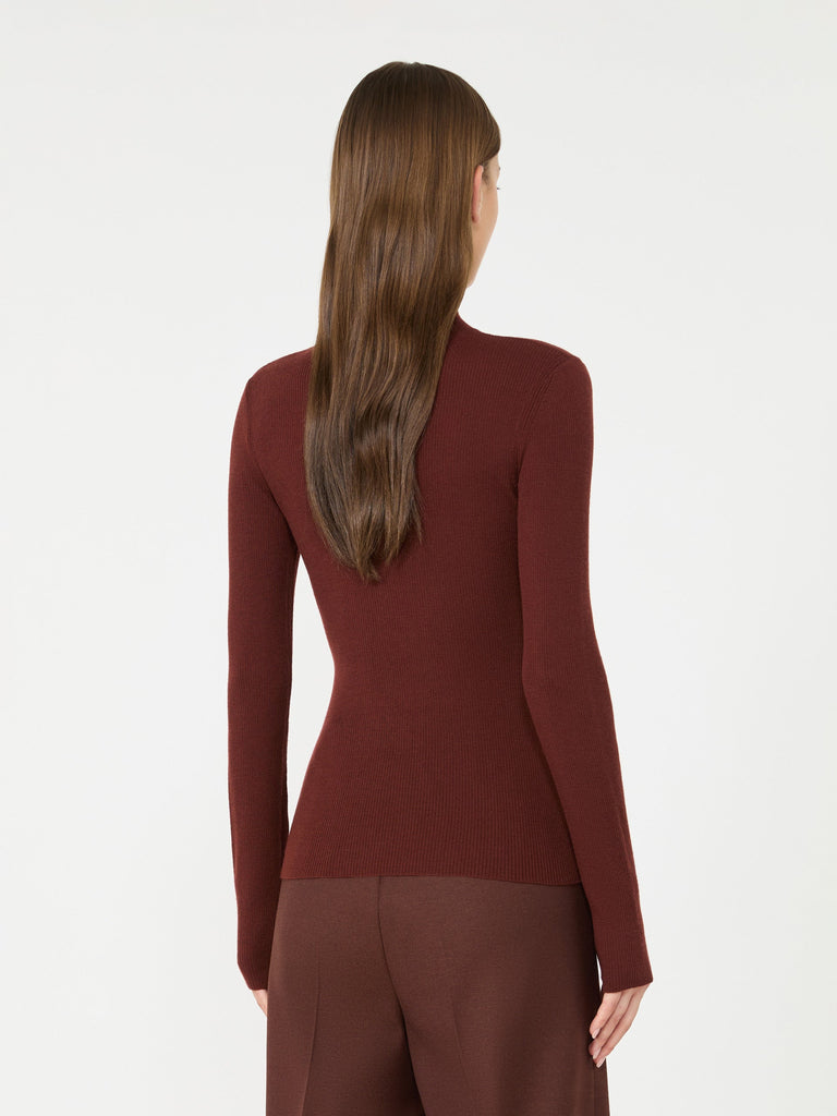 max mara wool yarn polo-neck sweater