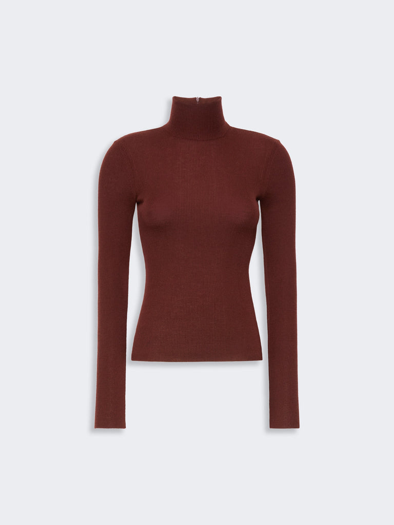 max mara wool yarn polo-neck sweater