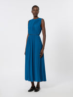 Pleated Jersey Dress for Women - Navy - Max Mara KSA