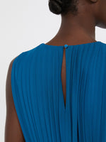 Pleated Jersey Dress for Women - Navy - Max Mara KSA