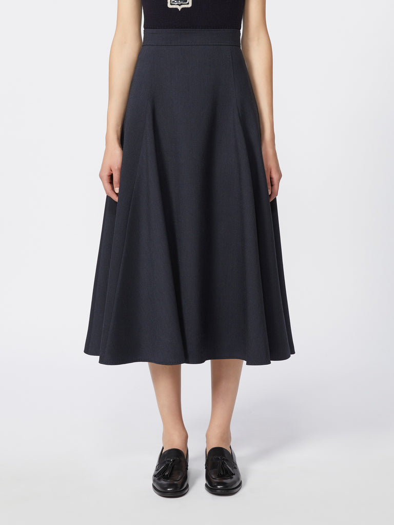 Full, tech wool skirt