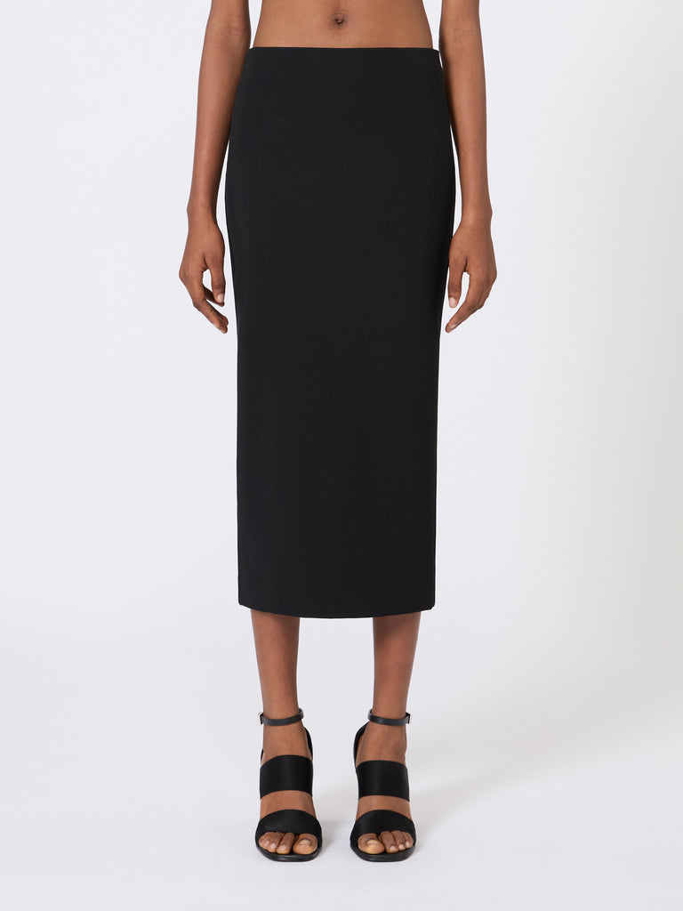 max mara compact crêpe jersey midi skirt
