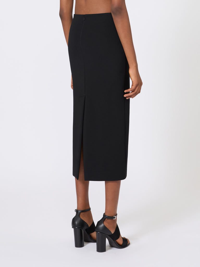 max mara compact crêpe jersey midi skirt