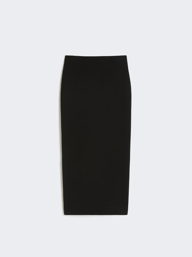 max mara compact crêpe jersey midi skirt