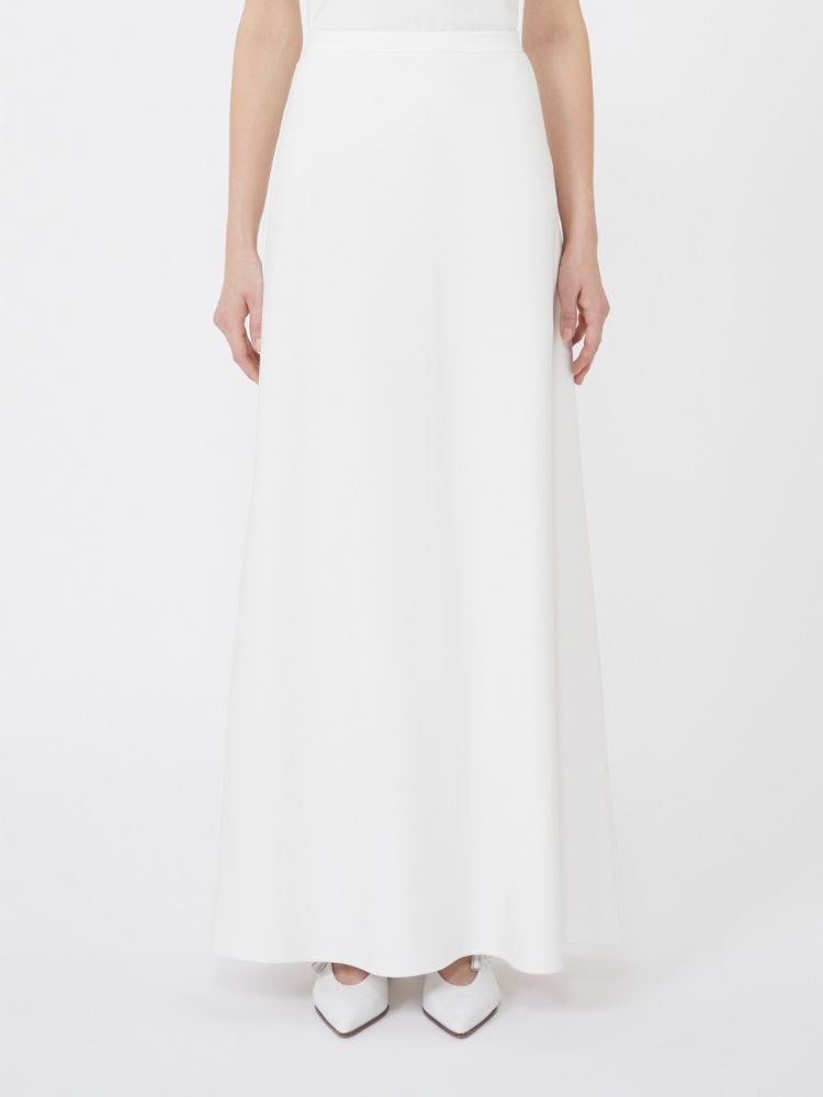 Long compact jersey skirt