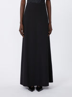 Long compact jersey skirt