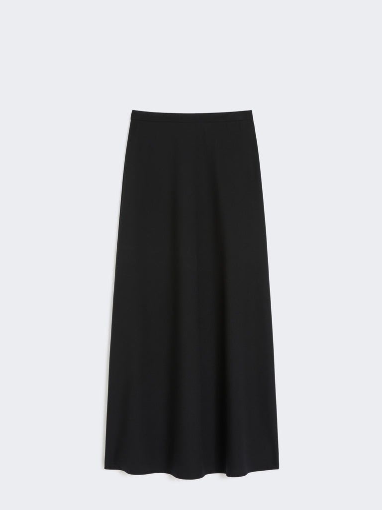 Long compact jersey skirt
