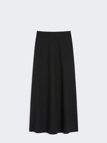 Long compact jersey skirt