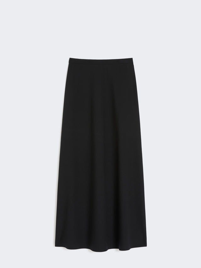 Long compact jersey skirt