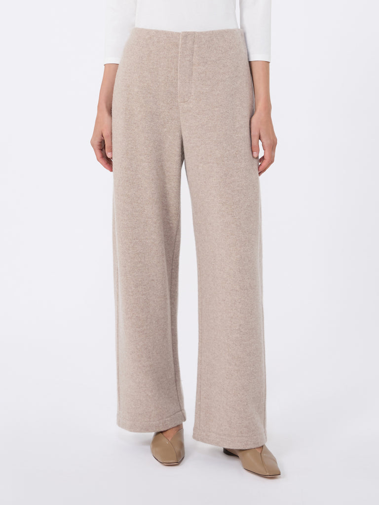 Cashmere and wool fleece trousers