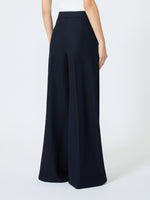 Wide-Fit Piqué Jersey Trousers for Women - Ultramarine - Max Mara KSA