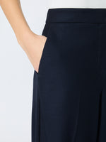 max mara wide-fit piqué jersey trousers for women