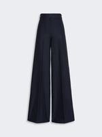 Wide-Fit Piqué Jersey Trousers for Women - Ultramarine - Max Mara KSA