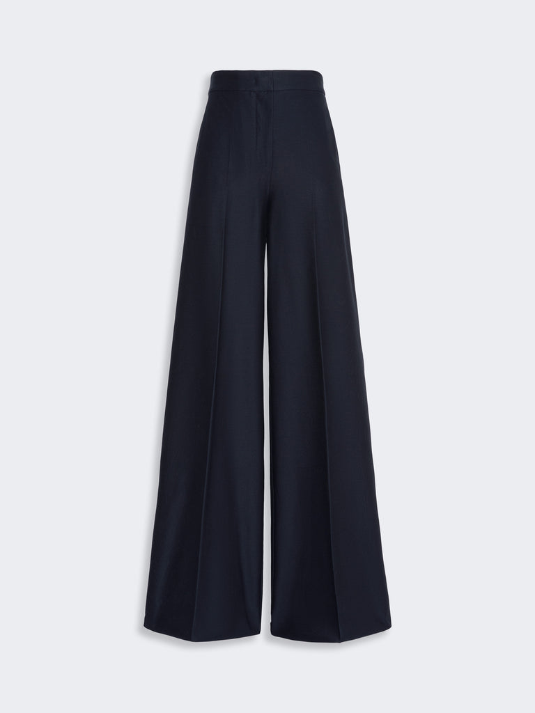 max mara wide-fit piqué jersey trousers