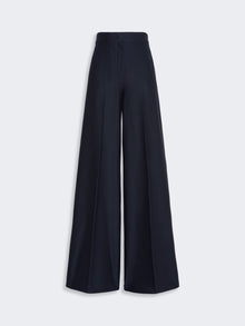 max mara wide-fit piqué jersey trousers for women