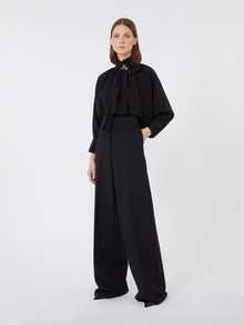 Compact jersey trousers