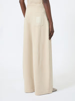 Technical Cotton Jersey Barrel-Leg Trousers for Women - Stone - Max Mara KSA