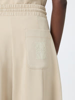 Technical Cotton Jersey Barrel-Leg Trousers for Women - Stone - Max Mara KSA