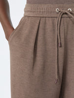 Jersey And Cotton Trousers for Women - Mud - Max Mara KSA
