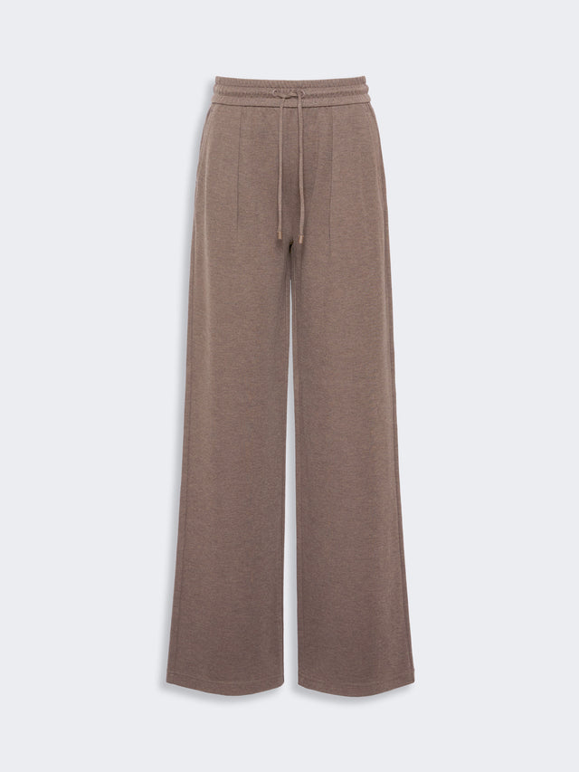 Jersey And Cotton Trousers for Women - Mud - Max Mara KSA