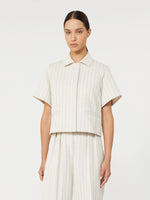 Pinstripe piqué jersey jacket