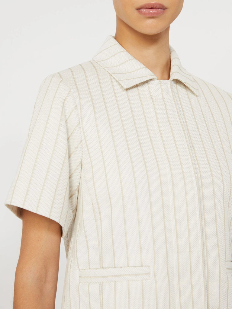 Pinstripe piqué jersey jacket