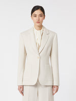 Single-breasted piqué jersey blazer