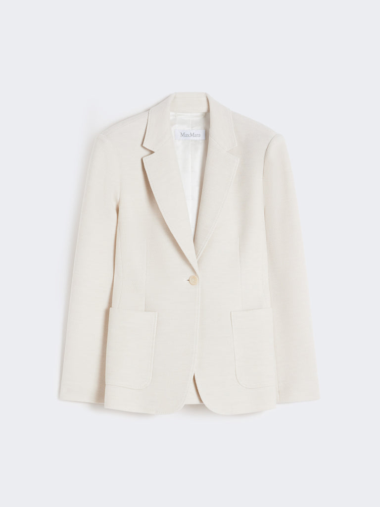 Single-breasted piqué jersey blazer